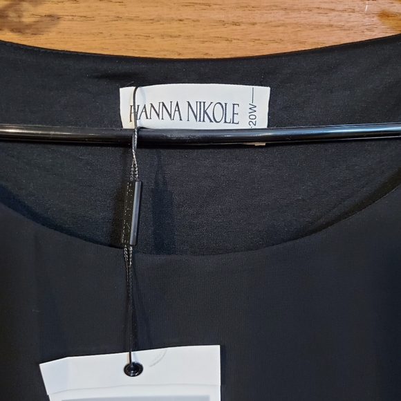 NWT Hanna Nikole Women's Black Formal Evening Dress Sleeveless Cape Size 20W - Picture 5 of 11